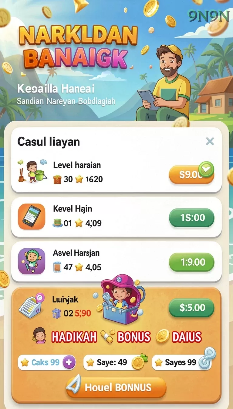Cuplikan layar RICIS99 — menu navigasi